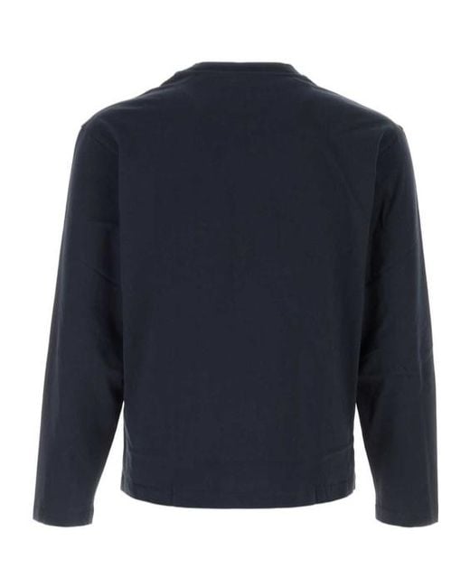 Jil Sander Blue Crew-Neck T-Shirt for men