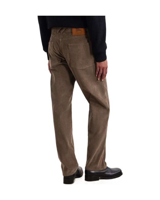 Burberry Natural Casual Trousers With Belt Loops for men