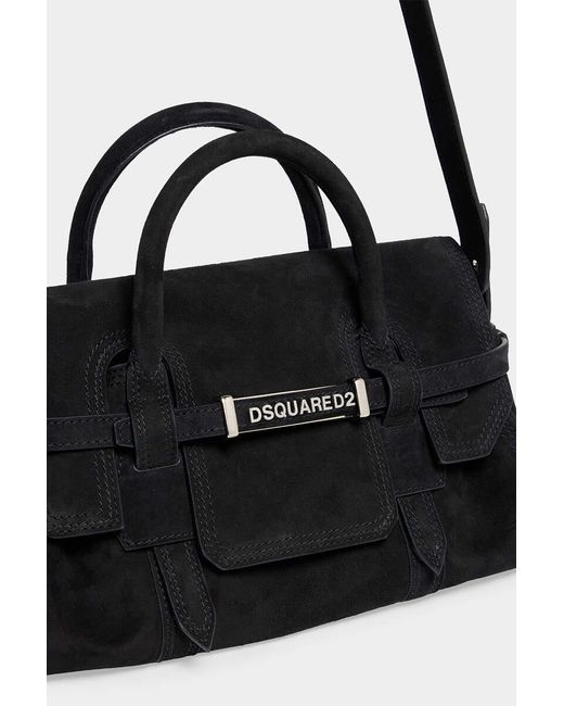 DSquared² Black Suede Tote Bag