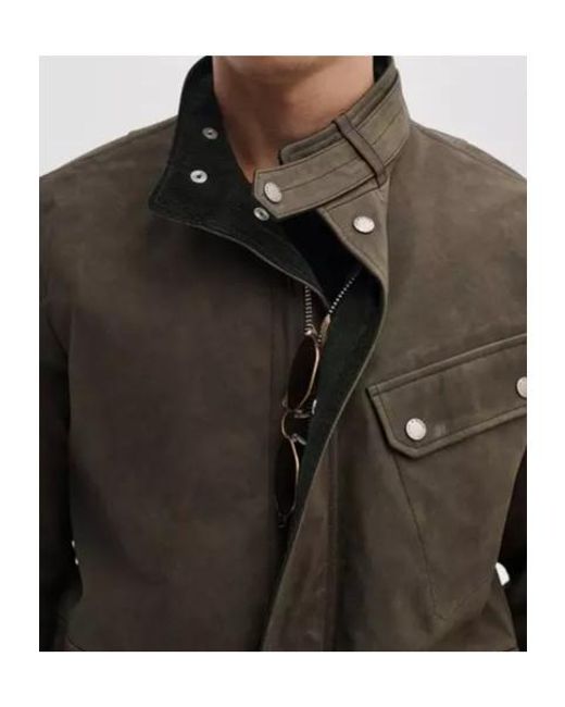 Rag & Bone Green Pocket Suede Jacket for men