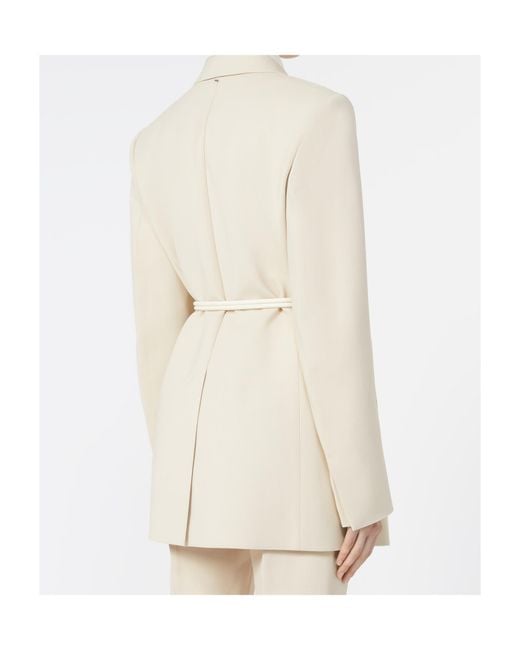 Sportmax Natural Glassa Tied Long-Sleeved Blazer