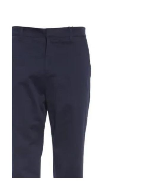 KENZO Blue Belt-Loop Casual Pants for men