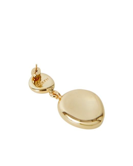 Joseph Metallic Logo-Detail Drop Earrings