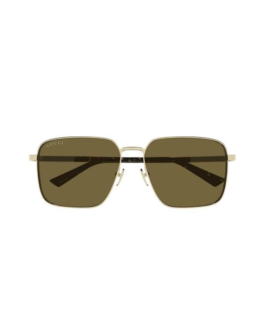 Gucci Green Eyewear Low Nose Bridge Fit Sunglasses for men