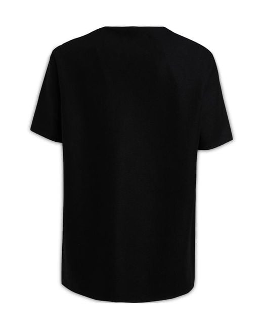 Jil Sander Black Zip-Detailed Crewneck T-Shirt for men