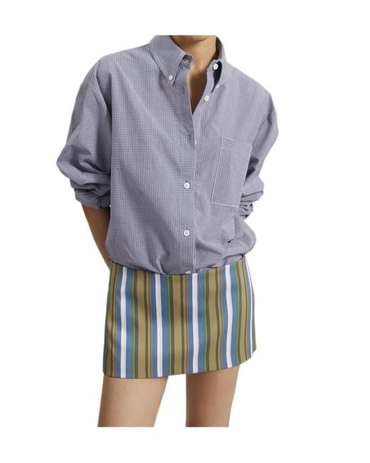 Frankie Shop Blue Mini Chic Skirt