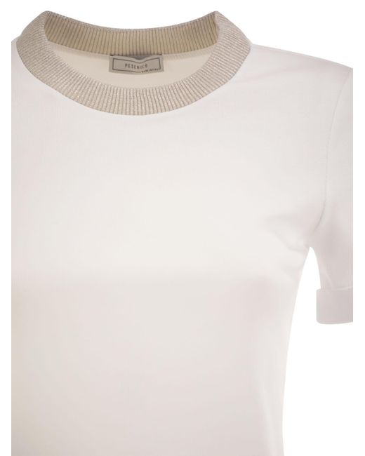 Peserico White Short-Sleeved T-Shirt