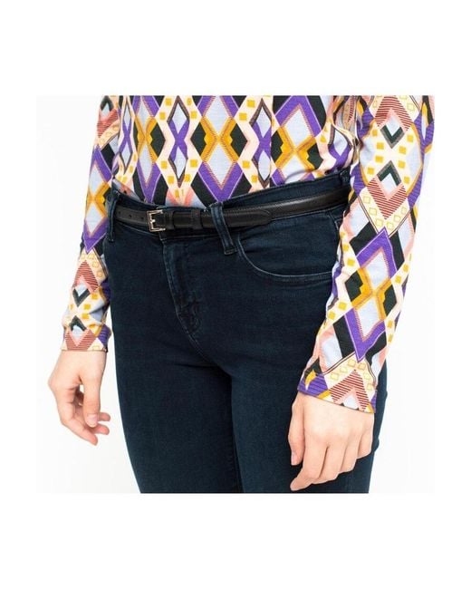 Prada White Saffiano Slim Belt