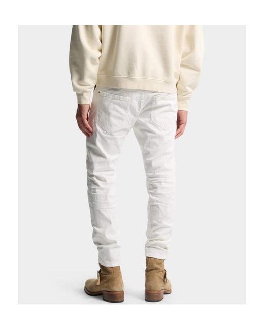 DSquared² White Slim Twist Jeans for men