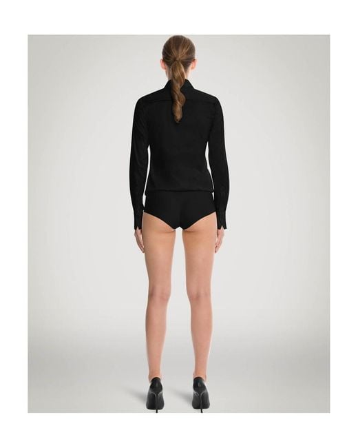 Wolford Black London Shirt-Style Body