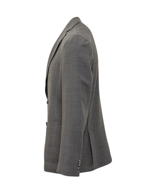 Boss Gray Boss Double-Breasted Jacket for men