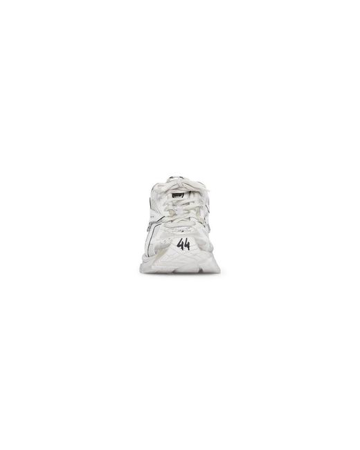 Balenciaga White Lace-Up Runner Sneakers for men