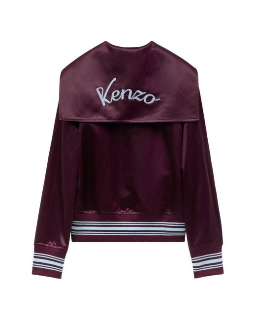 KENZO Purple Varsity' Cropped Bomber