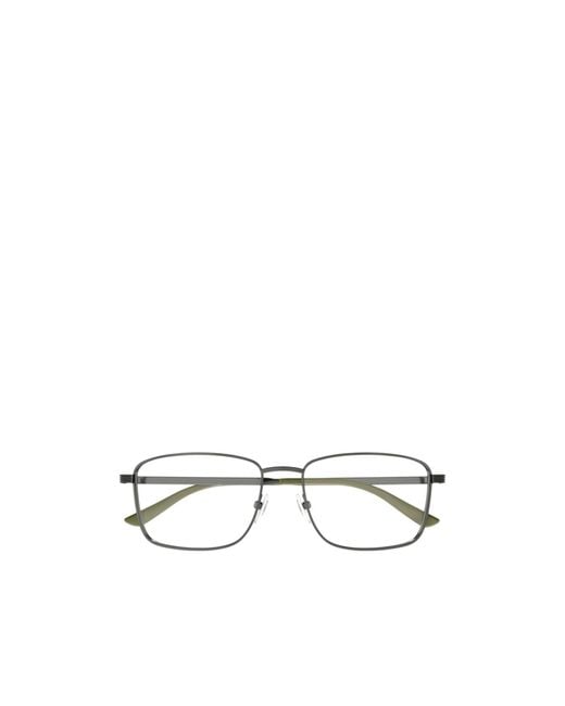 Gucci White Eyewear Rectangular Frame Glasses for men