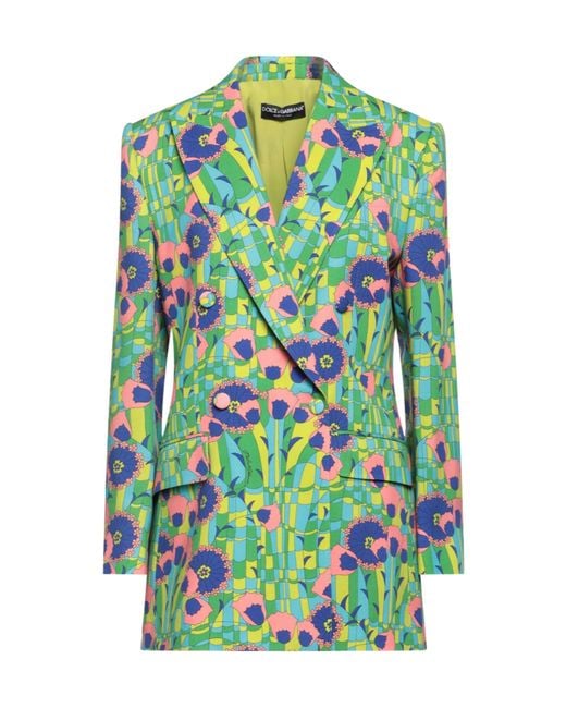 Dolce & Gabbana Green Fitted Blazer