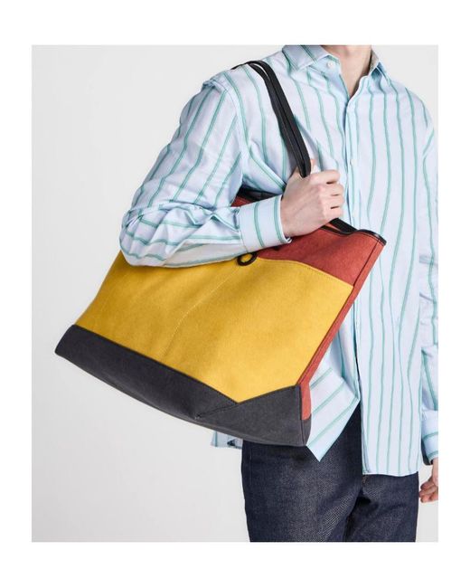 J.W. Anderson Yellow Xl Anchor Canvas Leather Tote
