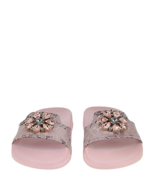 Dolce & Gabbana Pink Solid Color Sandals