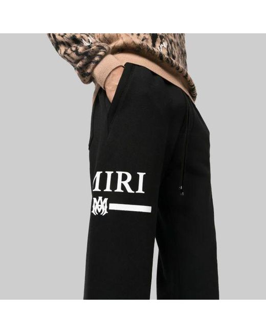 Amiri Black Logo Details Sweatpants for men