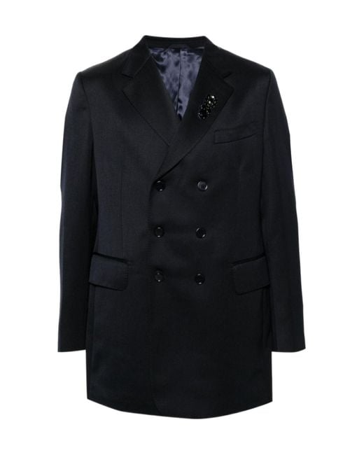 Simone Rocha Blue Long-Sleeved Suit Coat for men