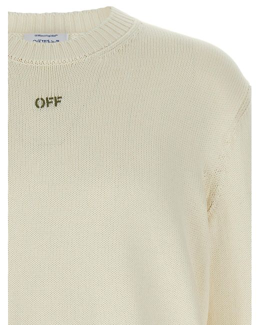 Off-White c/o Virgil Abloh Natural Diag Outline Crewneck Jumper for men