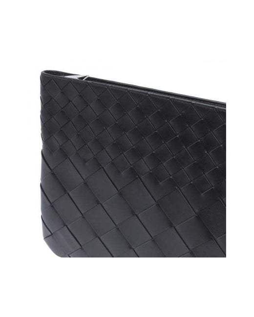 Bottega Veneta Black Half Zip Pouch for men