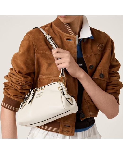 Miu Miu Metallic Caprice Leather Clutch
