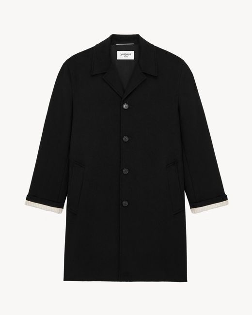 Saint Laurent Black Coat for men