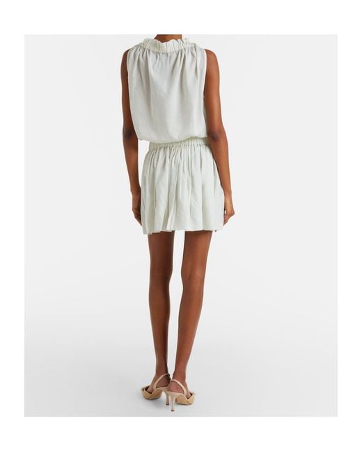 Patou White Striped Miniskirt