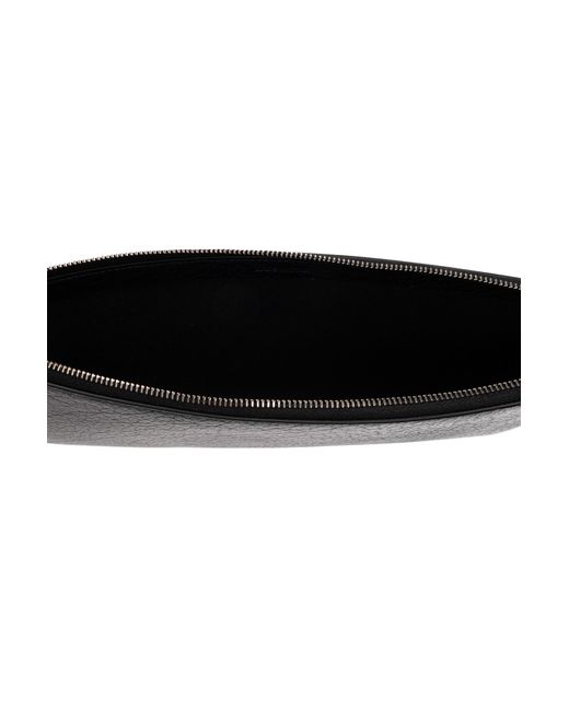 Rick Owens Black Logo Embossed Clutch Bag for men