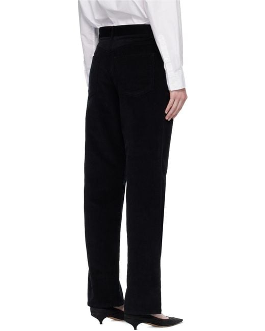 Totême  Black Totême Straight-Leg Corduroy Pants