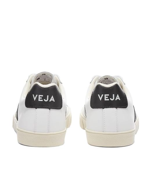 Veja White Esplar Two-Tone Leather Sneakers for men