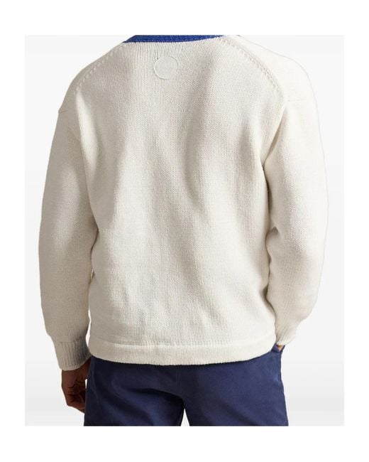 Polo Ralph Lauren Blue X Wimbledon 2026 Striped Patch Cotton Cardigan for men