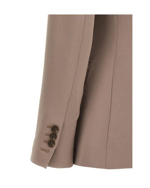 Theory Brown Admiral Crepe Staple Blazer