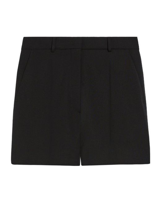 Sportmax Black Pleat Detailed Shorts