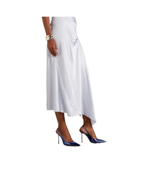 Paris Texas Blue Mirrored Leather Slingback Pumps