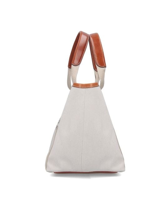 Balenciaga White Logo Detailed Tote Bag