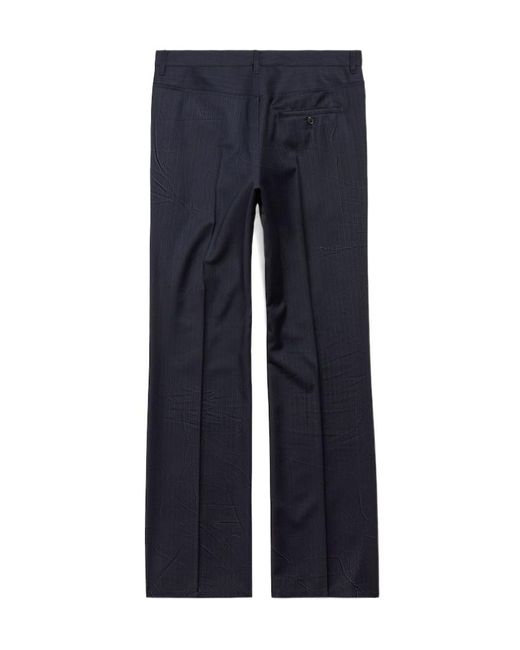 Balenciaga Blue Straight-Leg Tailored Pants for men