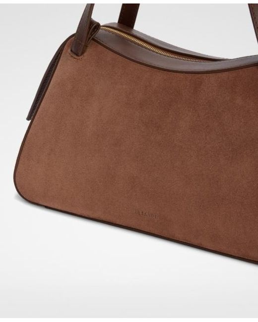 Jil Sander Brown Dune Small Shoulder Bag