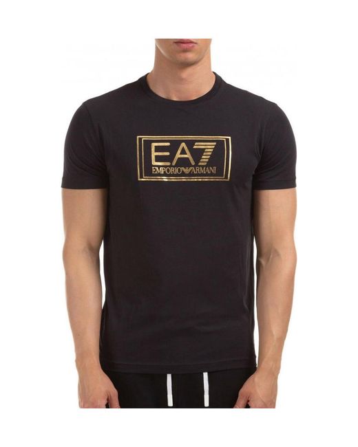 EA7 Black Ea7 Logo Decal T-Shirt for men