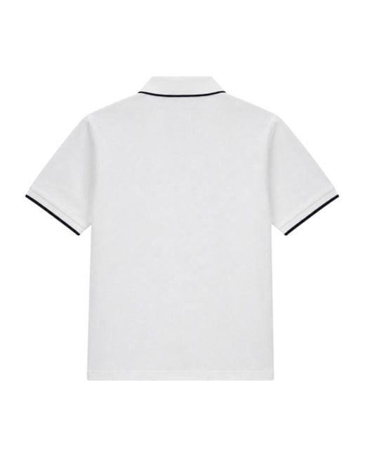 Prada White Short-Sleeved Polo Shirt for men