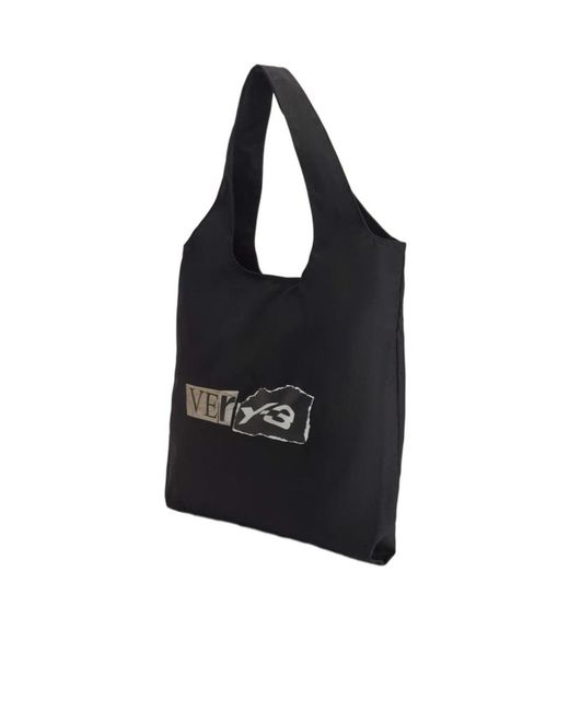 Y-3 Black Logo Detail Top Handle Bag for men