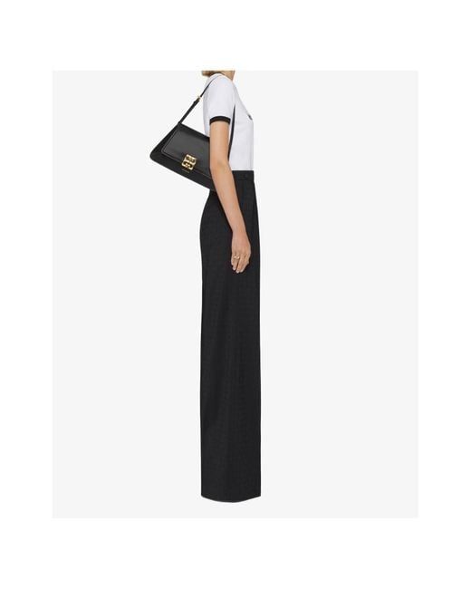 Givenchy Black 4G Liquid Logo Embossed Shoulder Bag