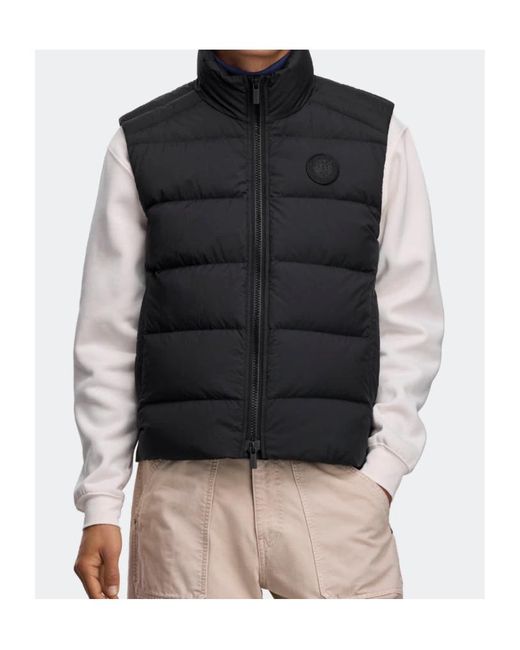 Canada Goose Black Apos;S Crofton Packable Nylon Down Vest for men