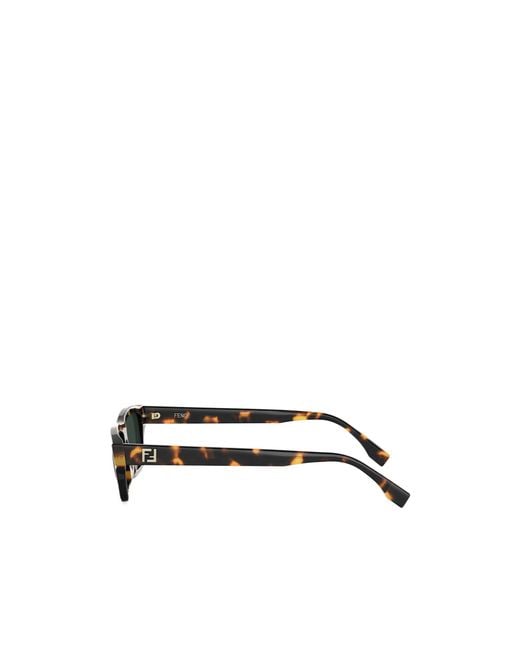 Fendi Green Eyewear Cat Eye Frame Sunglasses for men