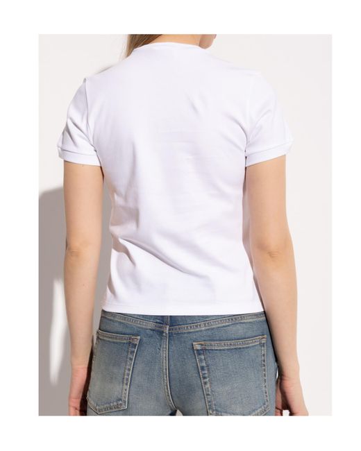 McQueen White Graphic Printed Crewneck T-Shirt