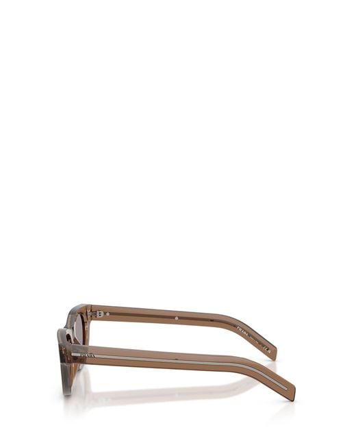 Prada White Eyewear Butterfly Frame Sunglasses for men