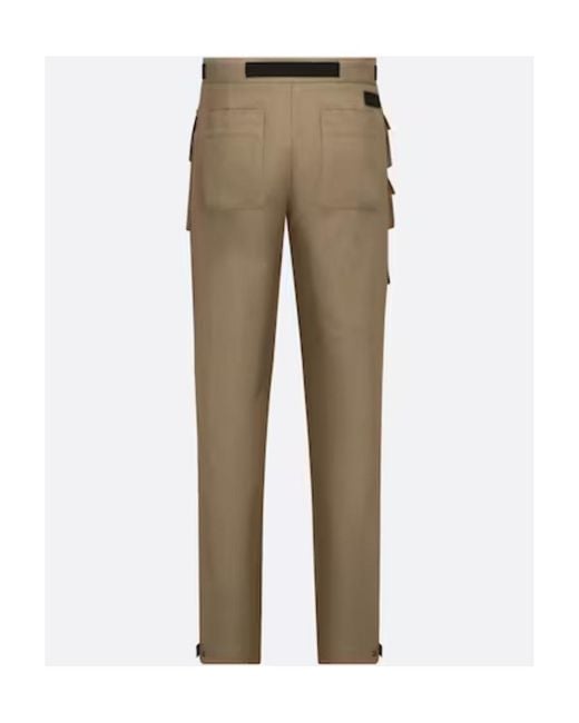 Dior Natural Homme Belted Straight Leg Pants for men
