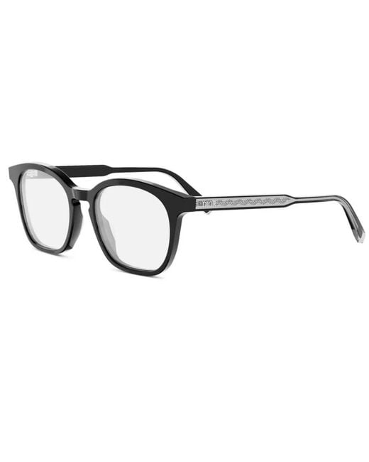 Dior White Eyewear Square Frame Glasses for men