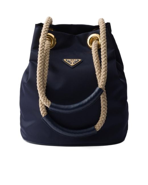 Prada Blue Mariner Re-Nylon Small Bucket Bag