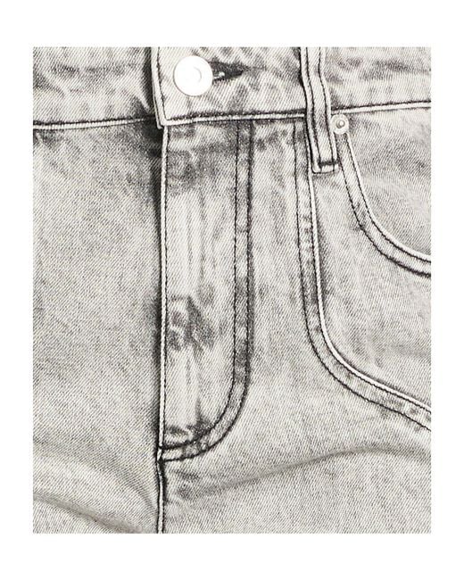 Isabel Marant Gray Straight-Leg Jeans